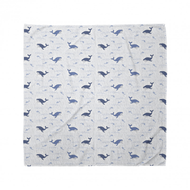 Fish Big Mammal Wave Graphic Bandana