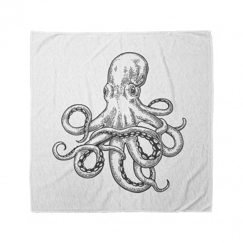 Sea Animal Hand Drawn Image Bandana