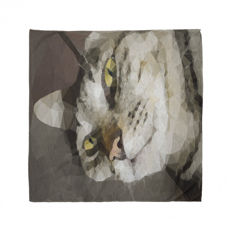 Low Poly Art Cat Portrait Bandana