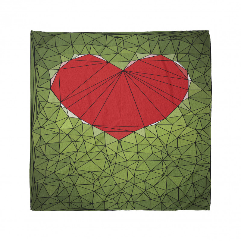 Geometric Mosaic Art Heart Bandana