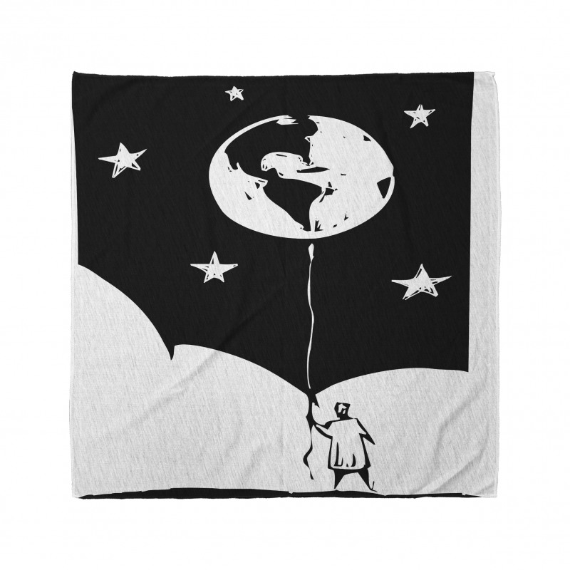 Boy Looking Up Stars Earth Bandana