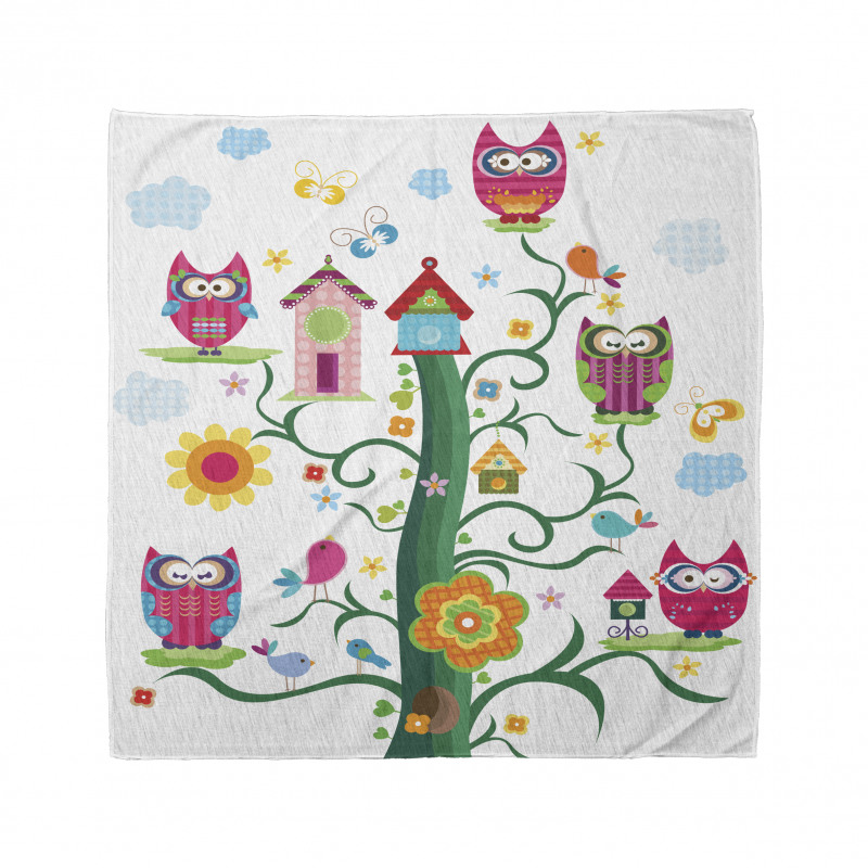 Owls on Tree with Dots Bandana