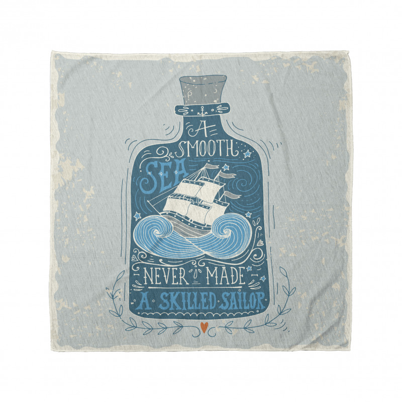 Bottle with Ship and Text Bandana