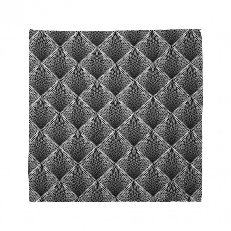 Rhombus Grid Like Streaks Bandana