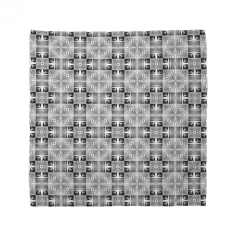 Concentric Shapes Squares Bandana