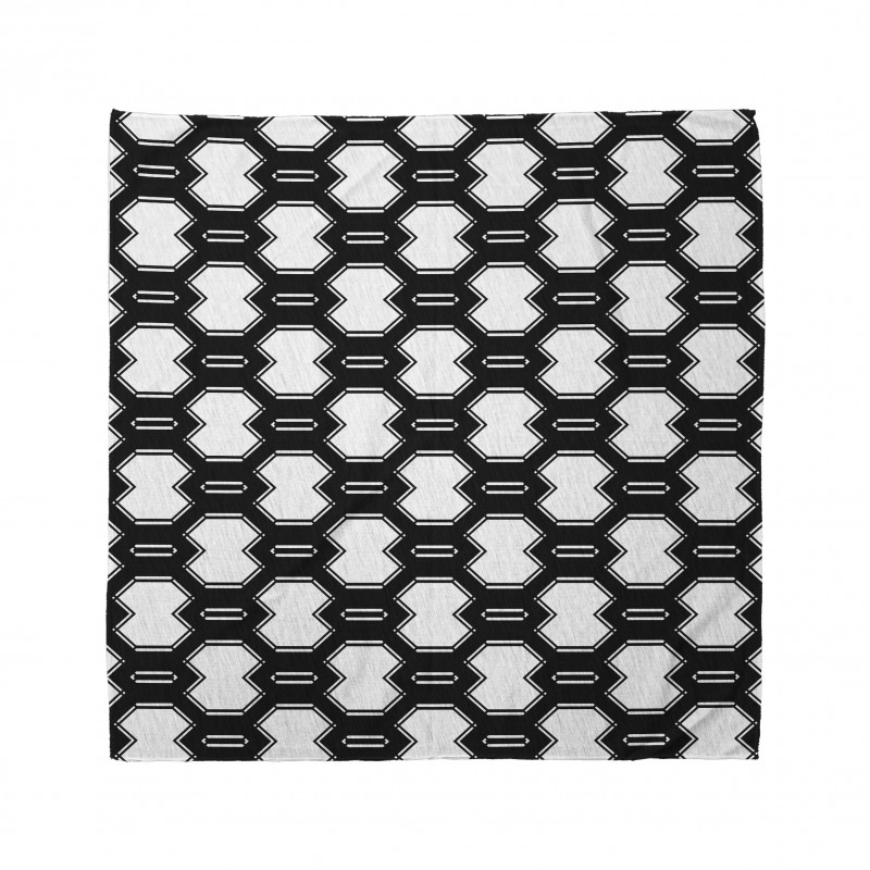 Monochrome Polygonal Grid Bandana