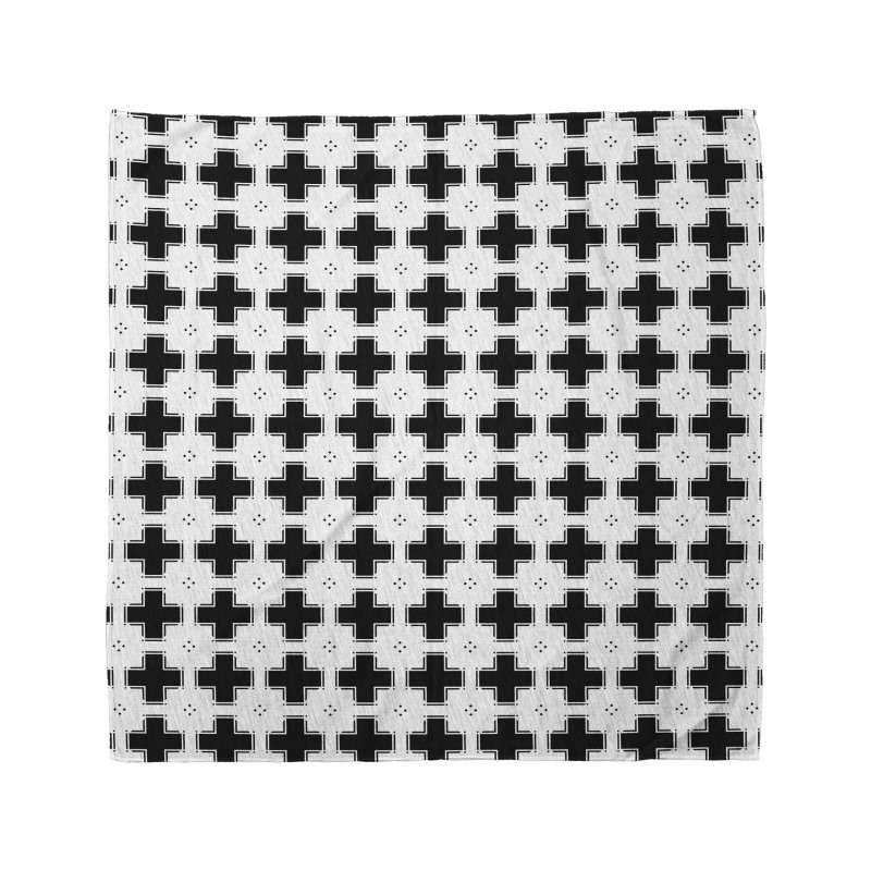 Dark Plus and White Squares Bandana