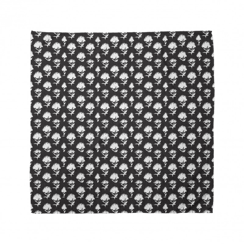 Minimalist Bandana Grafik Çizim ile Modern Soyut Çiçekler