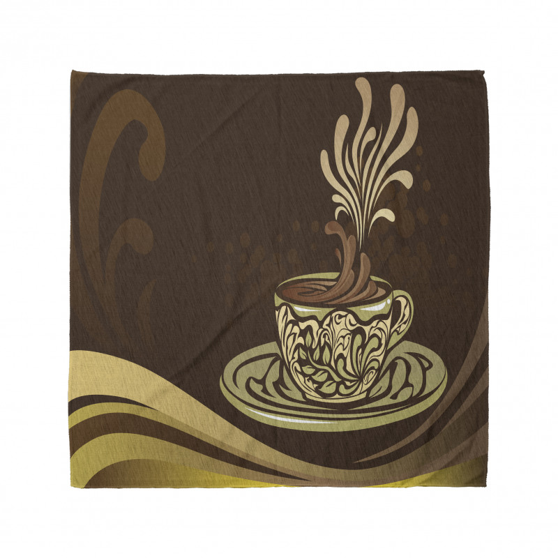 Ornamental Coffee Mug Design Bandana