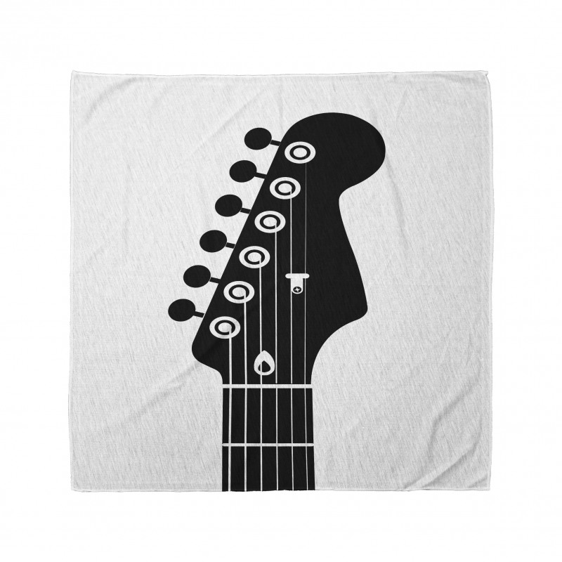 Akort Bandana Sade Arka Plana Çizilmiş Gitarın Baş Kısmı