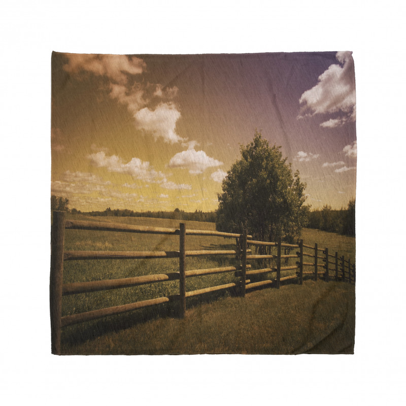 Rural Meadow Fence Sky Bandana