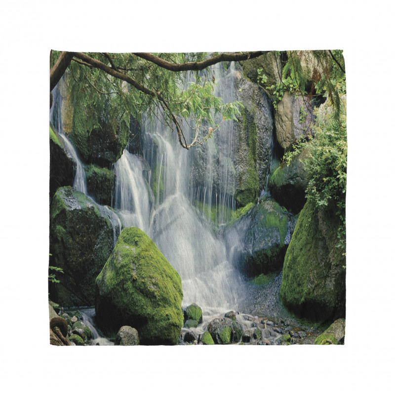 Waterfall Flows Rocks Bandana