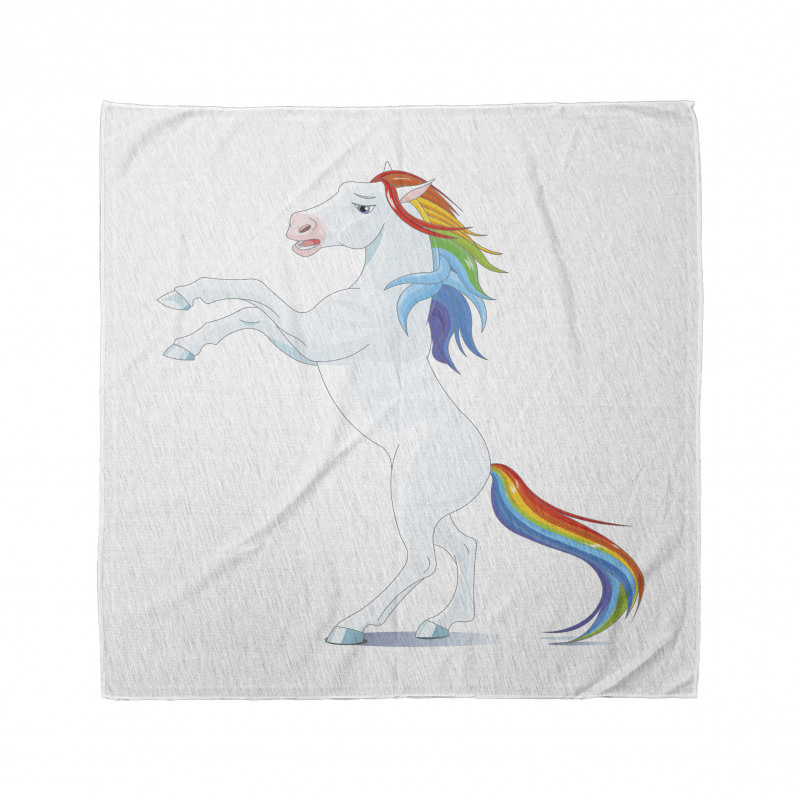 Reared up Horse Rainbow Mane Bandana