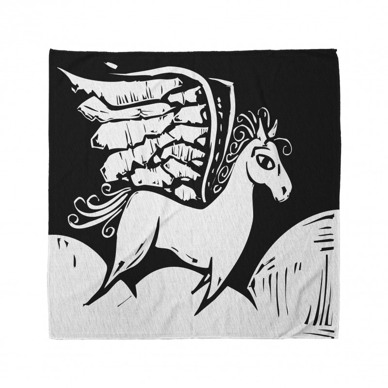 Monochromatic Pegasus Horse Bandana