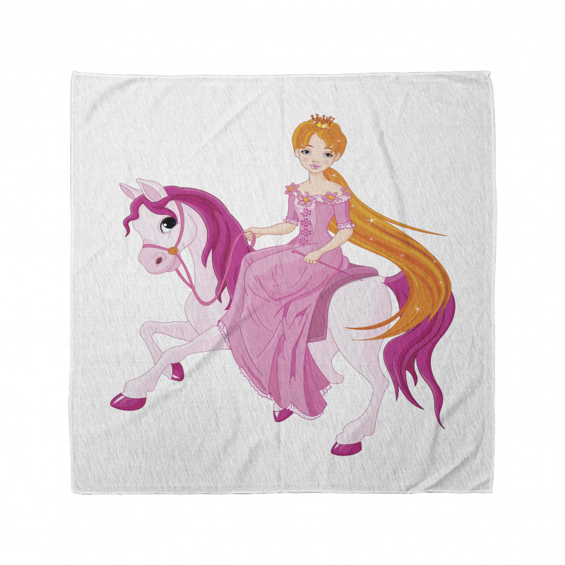 Princess on Pinkish Mane Horse Bandana