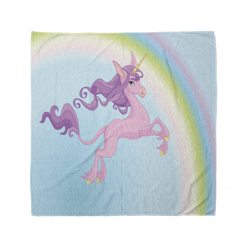 Unicorn and Pastel Rainbow Bandana