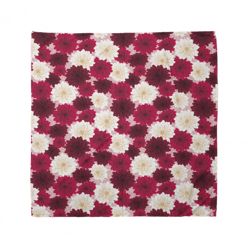 Blossoming Dahlia Flowers Bandana