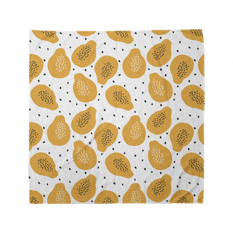 Papaya and Seeds Art Bandana