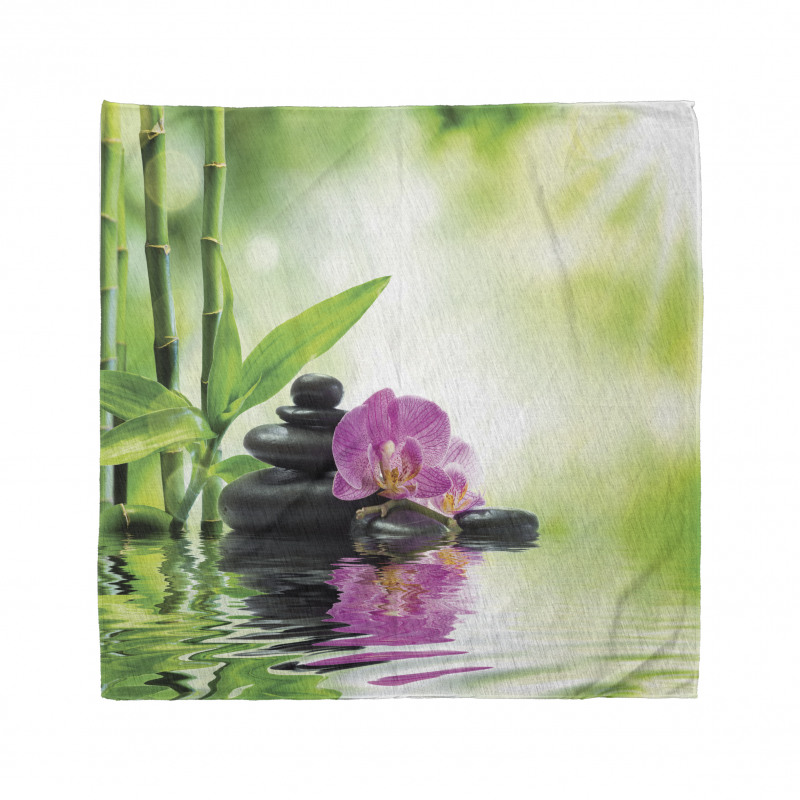 Orchids Rocks Water Bandana