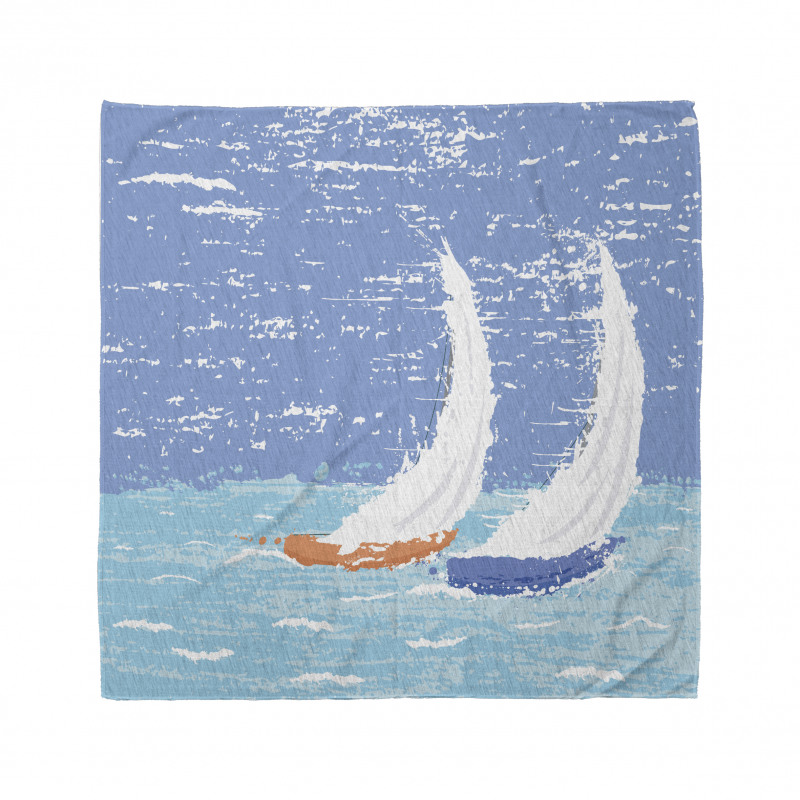 Grunge Sailboats Ocean Bandana