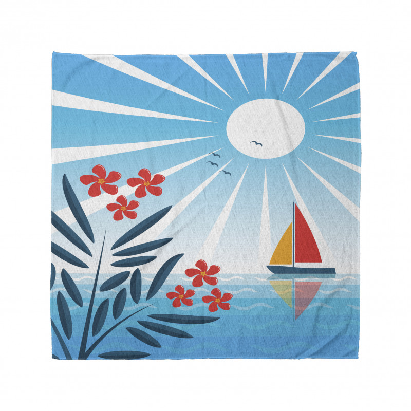 Oleanders and Sailboat Bandana