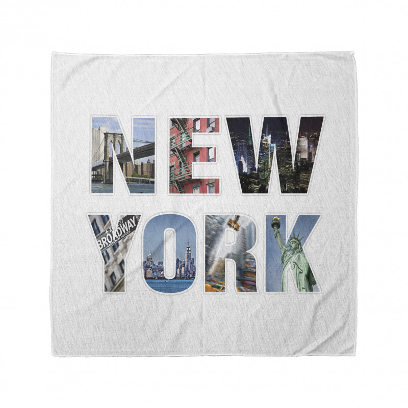 New York Bandana Modern Amerika Eyaleti Yazısı Kent USA