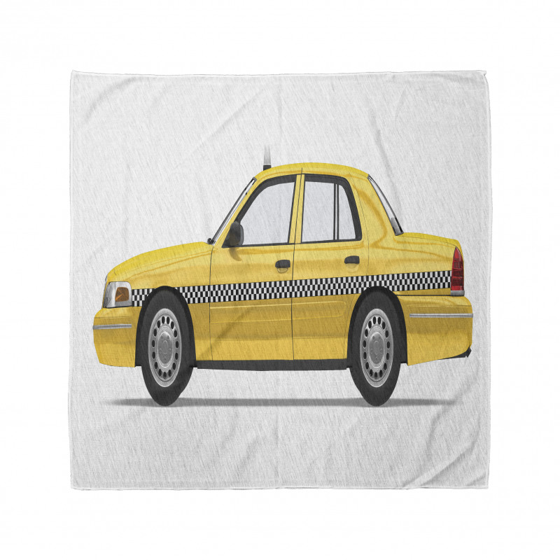 Taxi Bandana Yandan Resmedilmiş Şeritli Eski Model Araba