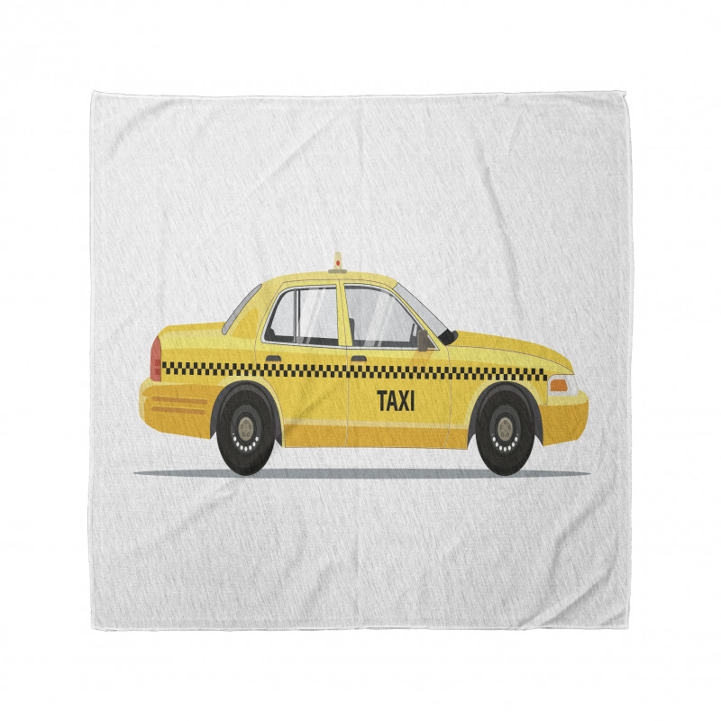 Taxi Bandana Ulaşım Aracı Şeritli Levhalı Araba Grafiği