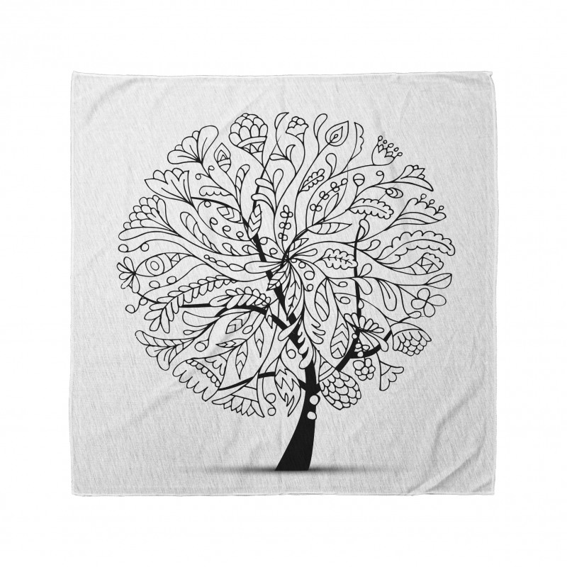 Abstract Leafy Floral Tree Bandana