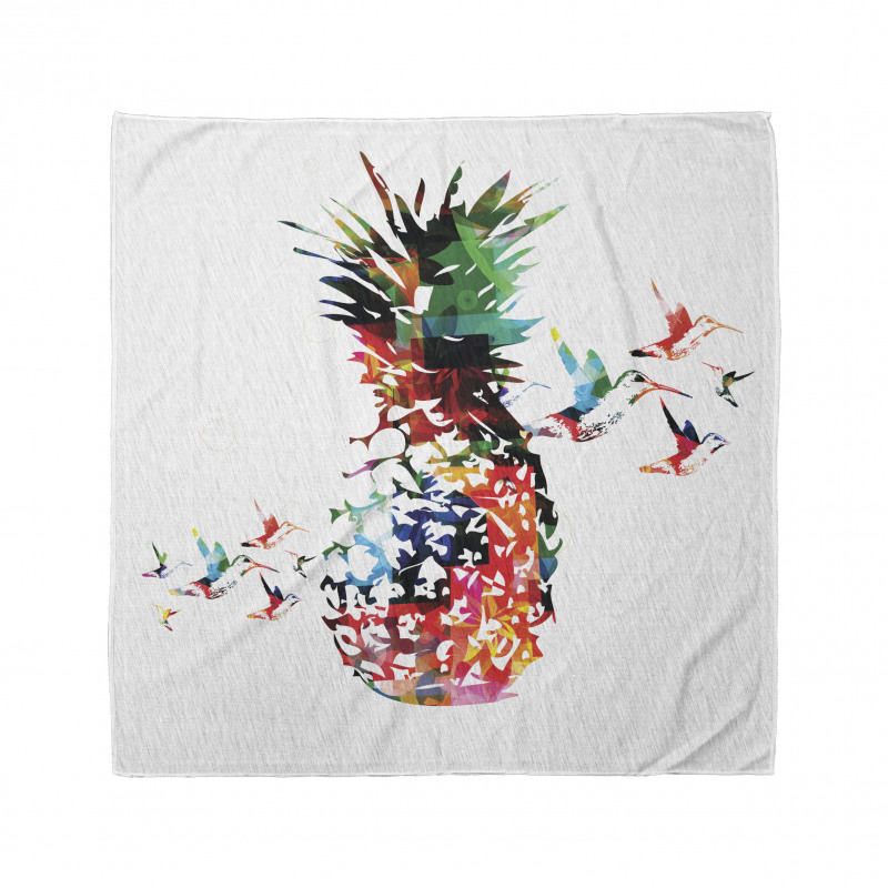 Rengarenk Bandana Ananas ve Kuş