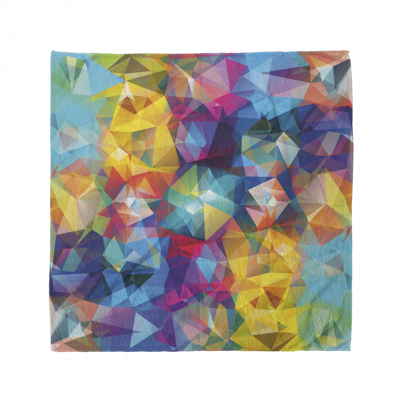 Modern Bandana Geometric Üçgen Şekilleri Parıldayan Renkli