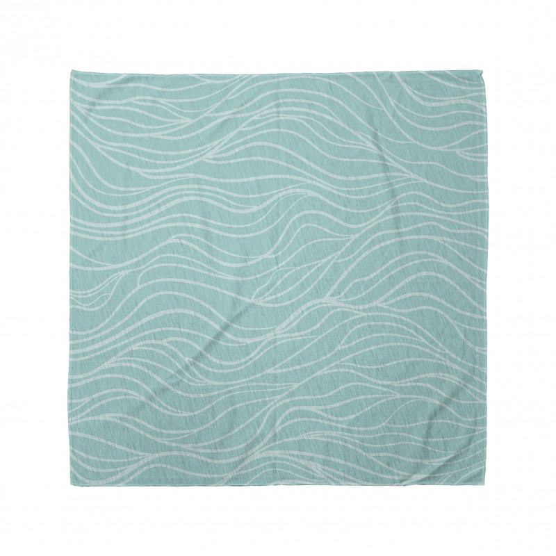 Simple Aquatic Doodle Waves Bandana