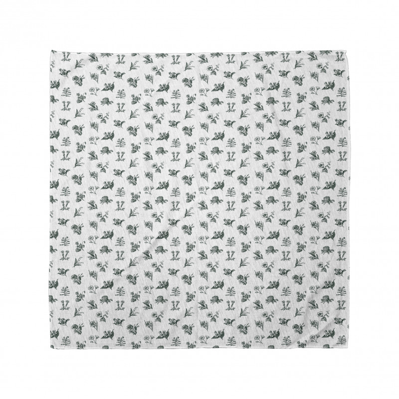 Vintage Garden Art Pattern Bandana