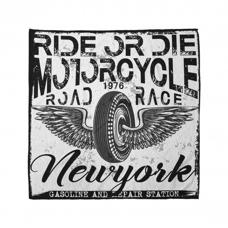 Motorsiklet Bandana New York Kanatlı Tekerlek Asi Konsept