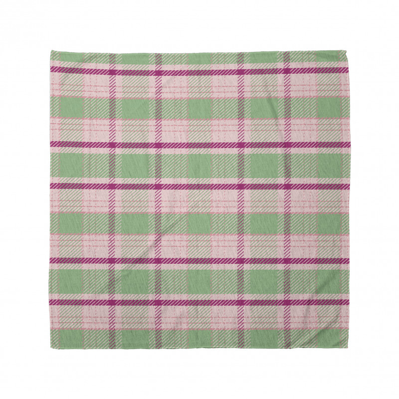 Symmetric Plaid Graphic Bandana