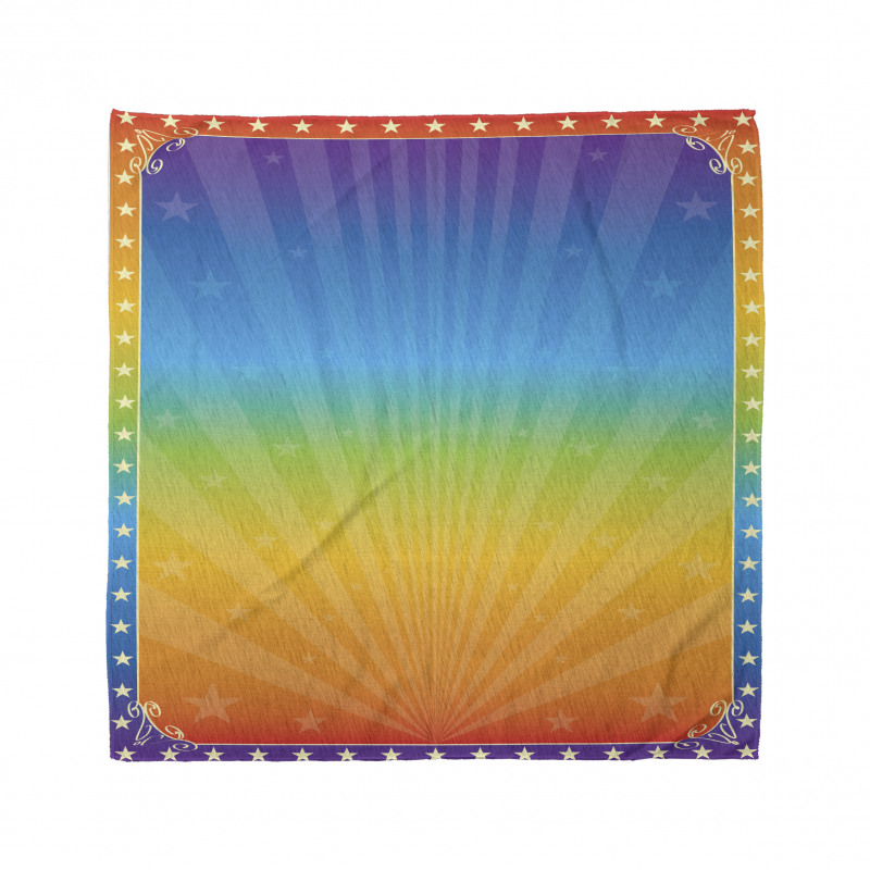 Retro Rainbow Colored Frame Bandana