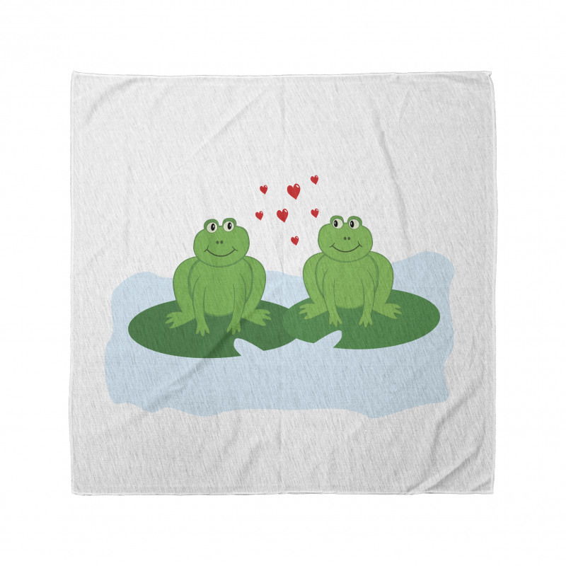 Cartoon 2 Frogs in Romance Bandana