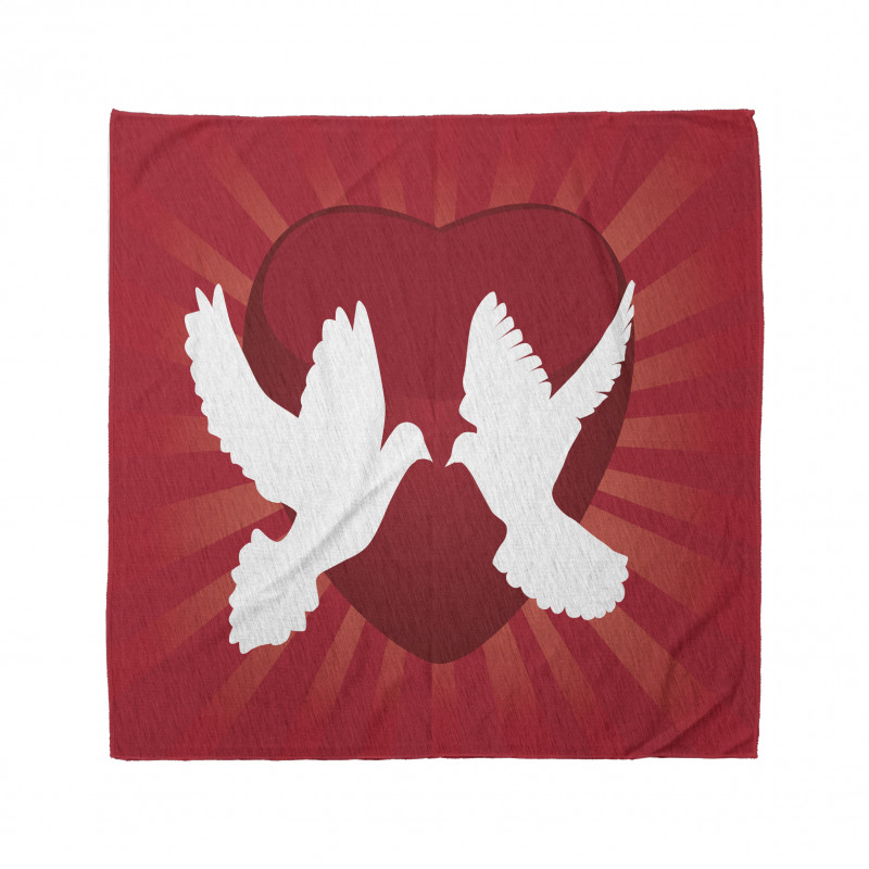 Doves Peace Symbol Romantic Bandana