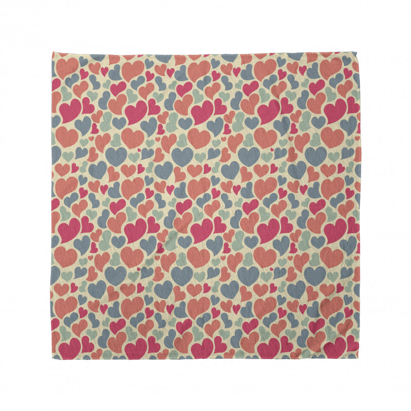 Colorful Hearts Motifs Art Bandana