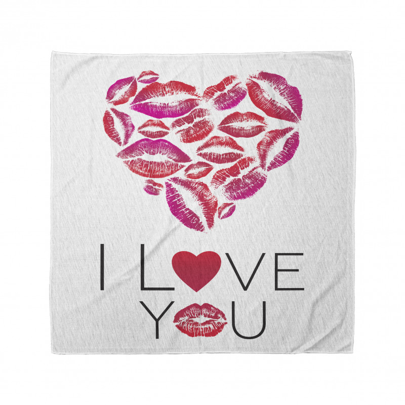 Kisses Lipsticks Lettering Bandana