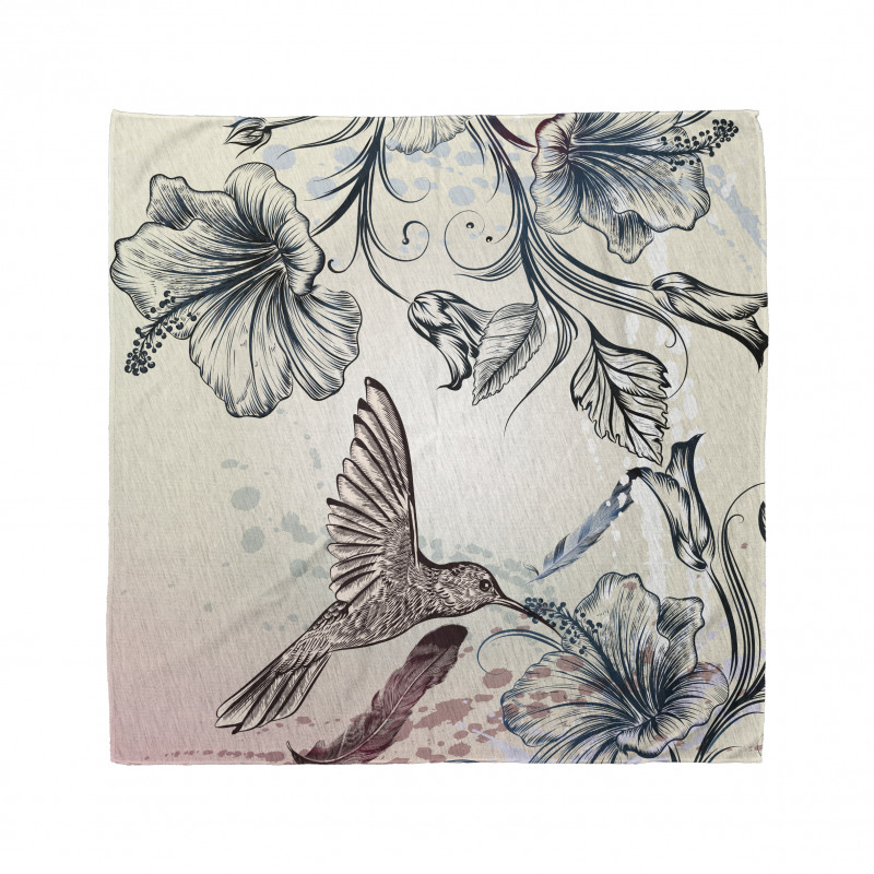 Vintage Birds Flowers Bandana