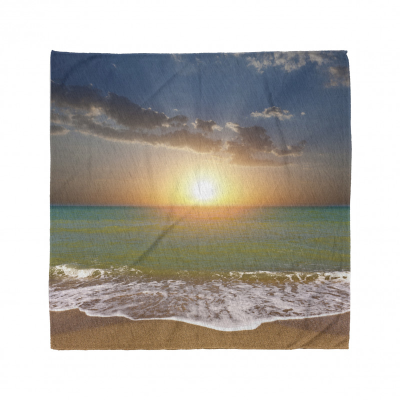 Sandy Beach Waves Sunset Bandana