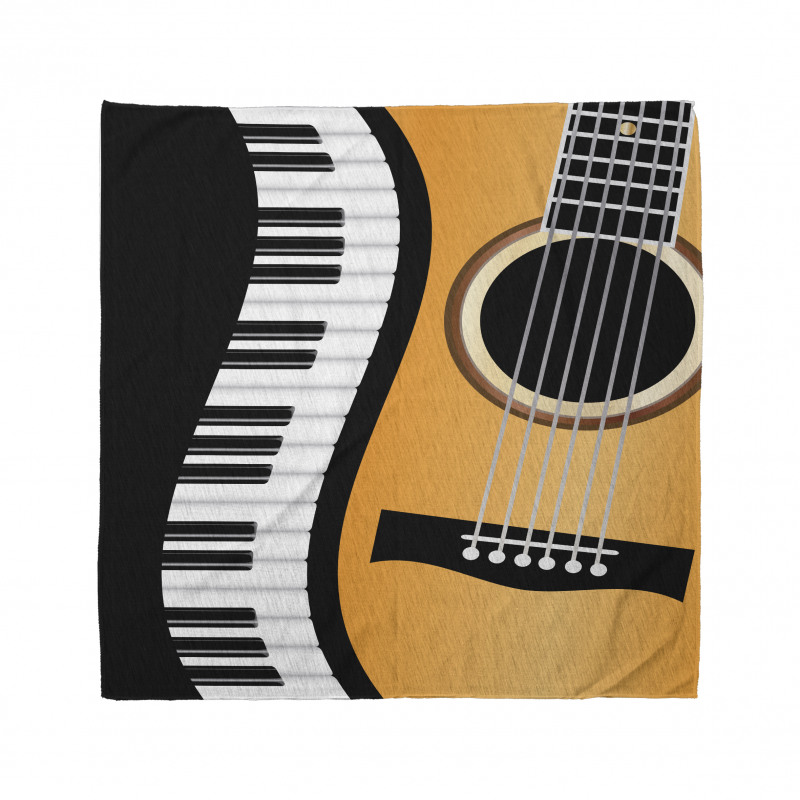 Piano Keys Wave and Guitar Bandana