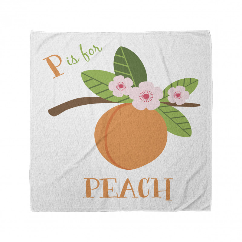 Learning P is for Peach Fruit Bandana