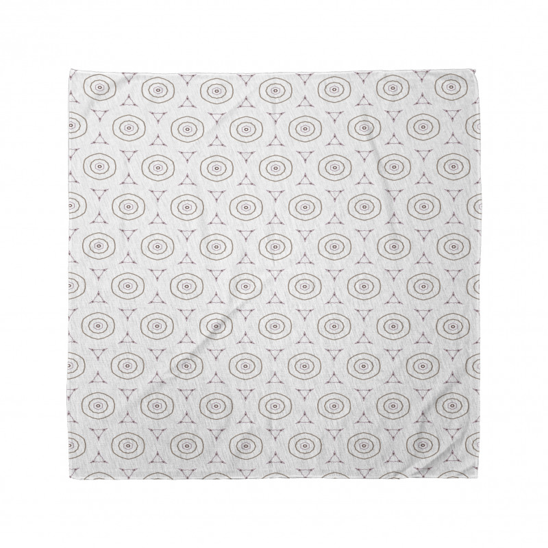 Geometrik Bandana İç İçe Geçmiş Modern Dairesel Çizgiler