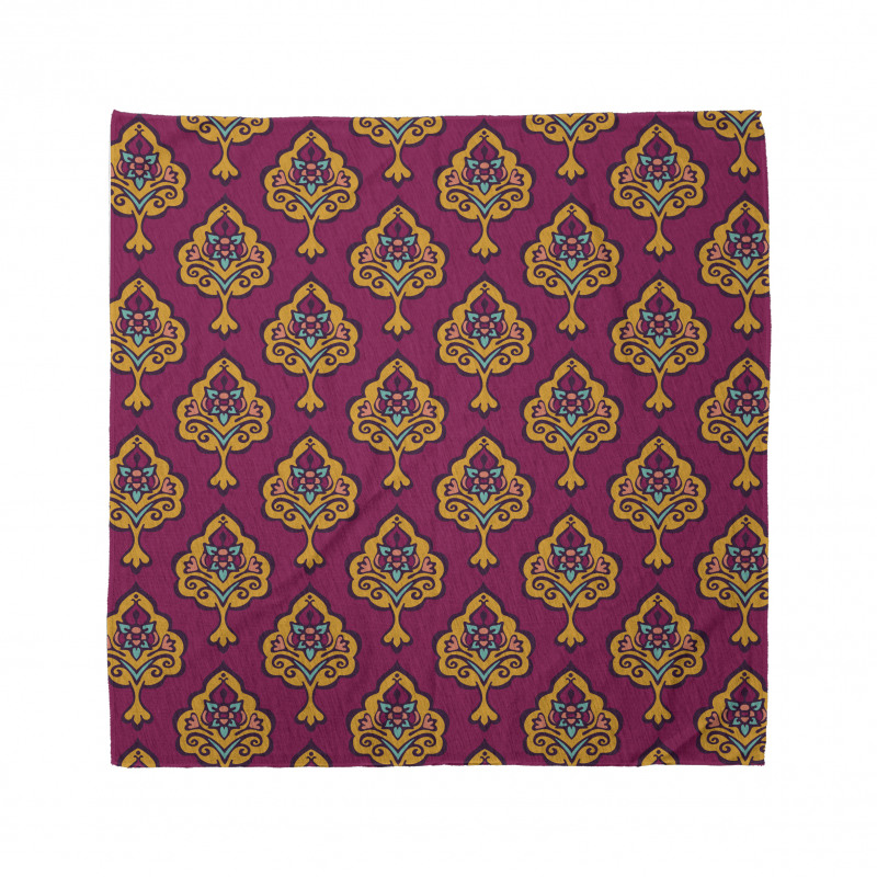 Damask Bandana Soyut Çiçeksi Kesintiz Dekoratif Desenler 