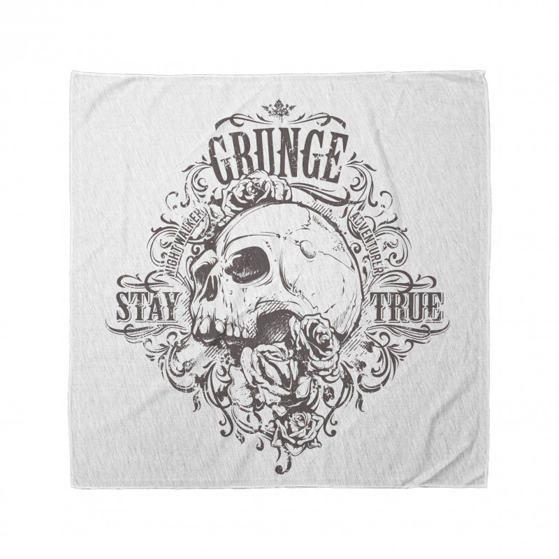 Kuru Kafa Bandana Kuru Kafa ve Çiçek Grunge