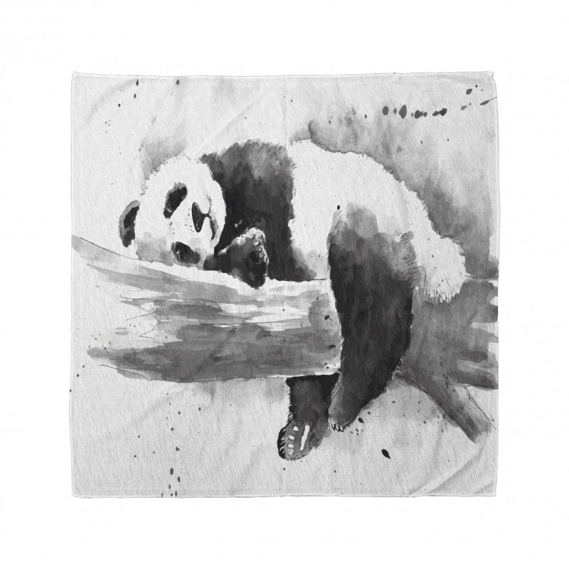 Hayvan Deseni Bandana Uyuyan Panda Desenli