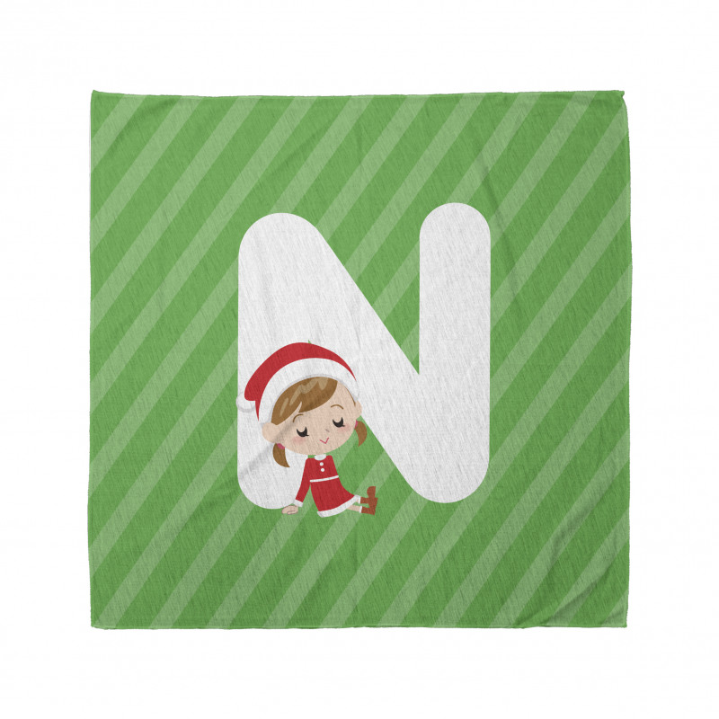 Alfabe Bandana N Harfi Desenli Noel