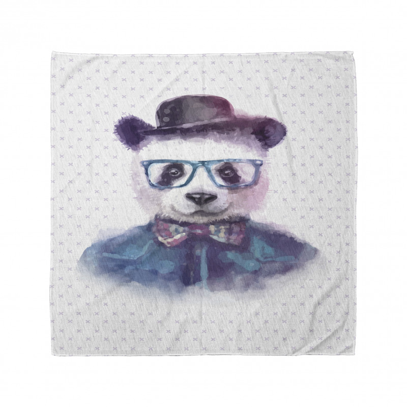 Hayvan Deseni Bandana Sevimli Gözlüklü Panda